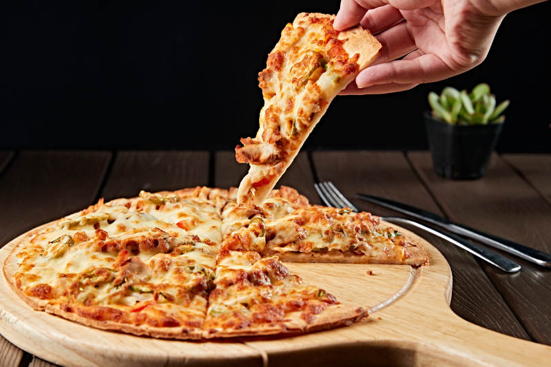 意大利芝士蔬菜培根披萨