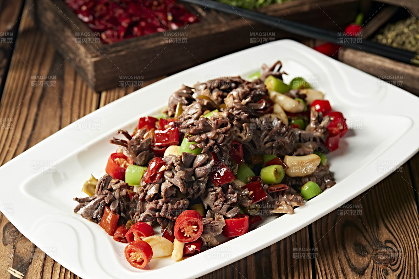 米椒蒜香爆鴨胗