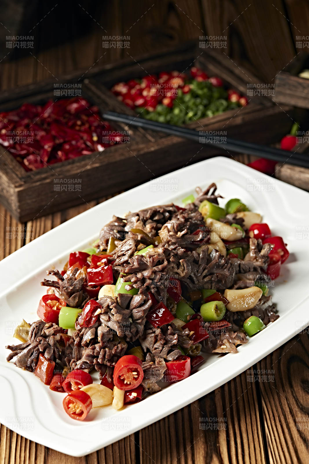 米椒蒜香爆鴨胗