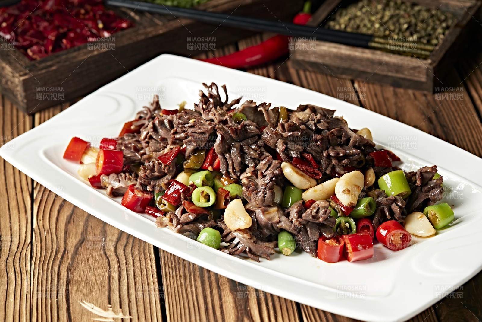 米椒蒜香爆鴨胗