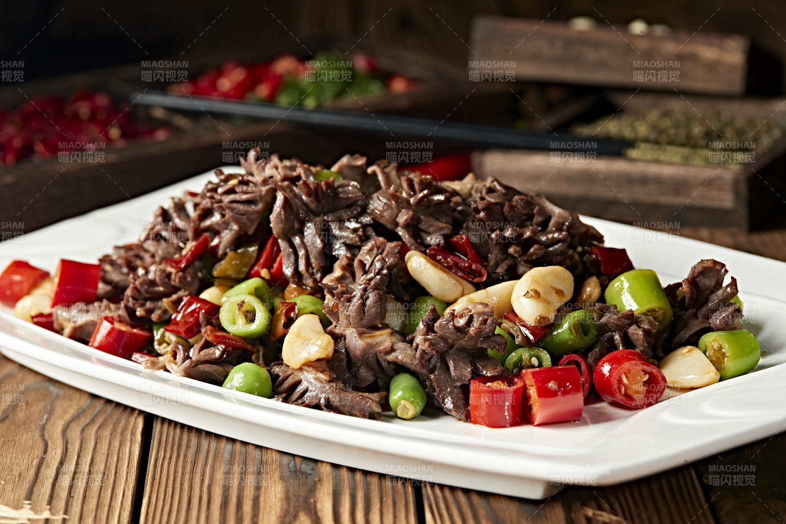 米椒蒜香爆鴨胗