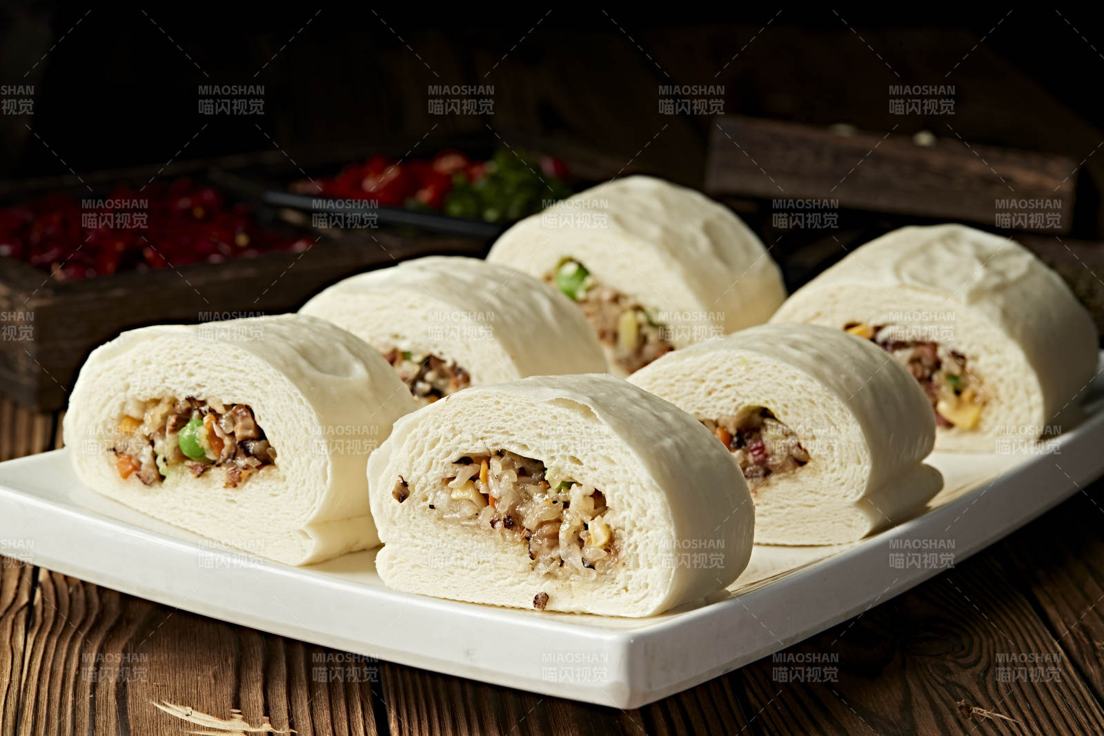 香蒸美味果蔬糯米卷