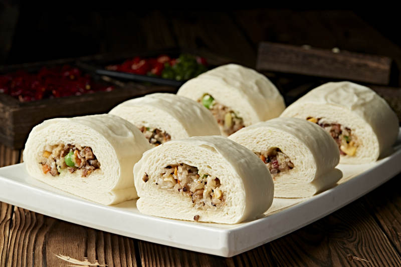 香蒸美味果蔬糯米卷