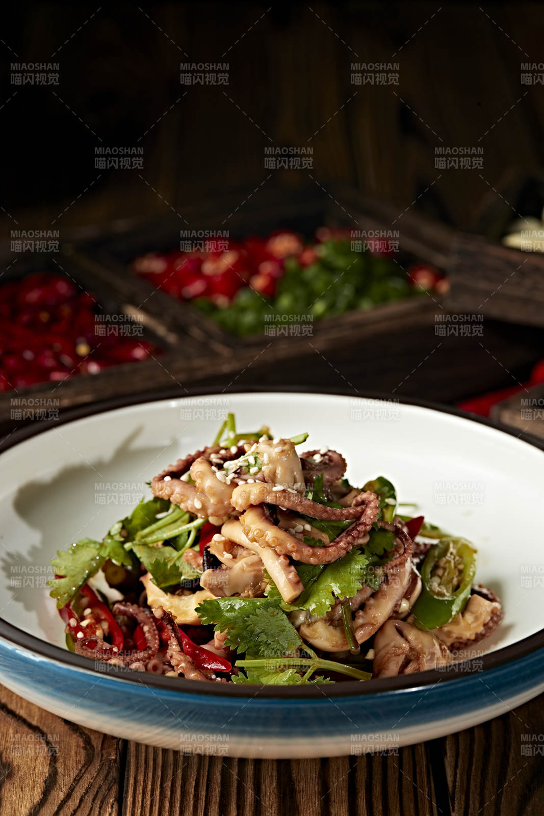 香菜辣椒巧拌魷魚須