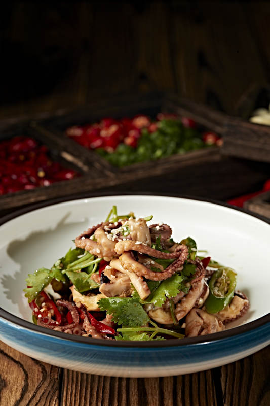 香菜辣椒巧拌鱿鱼须