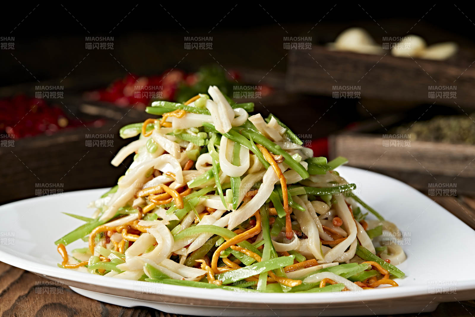 芥末油凉拌素三丝