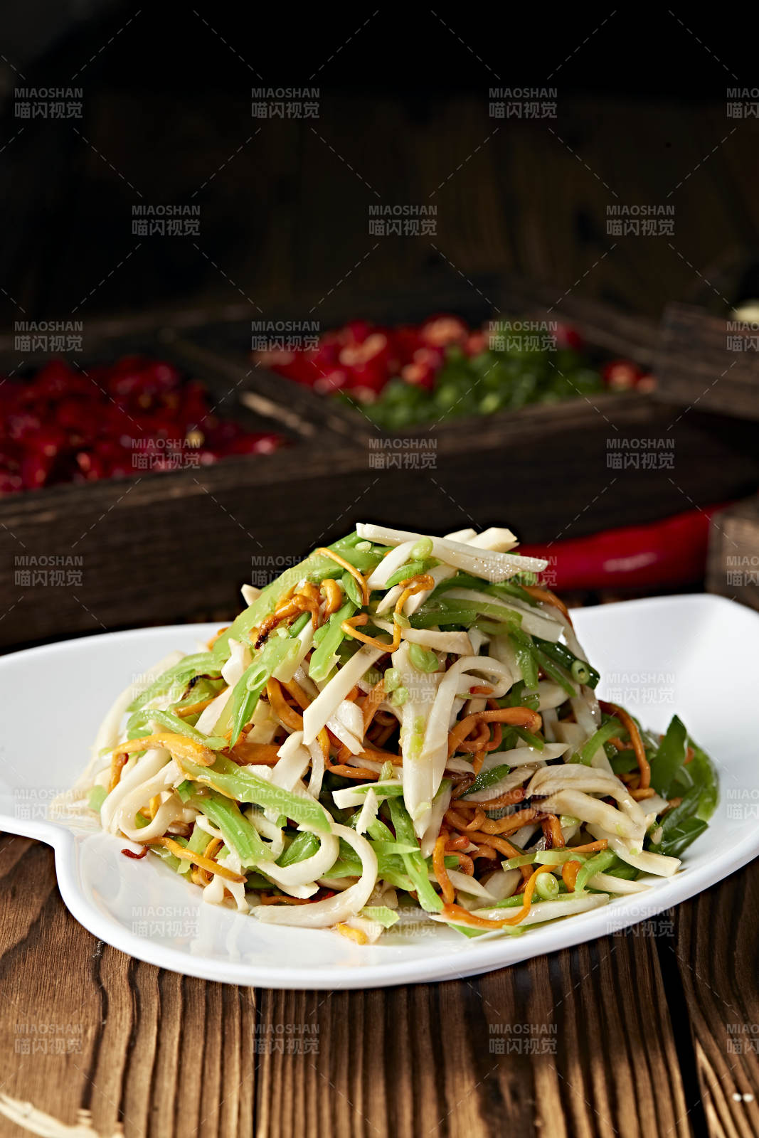 芥末油凉拌素三丝