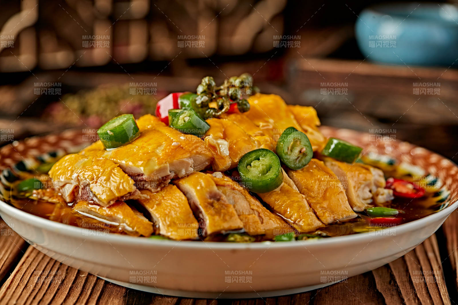 蔥香藤椒香辣口水雞