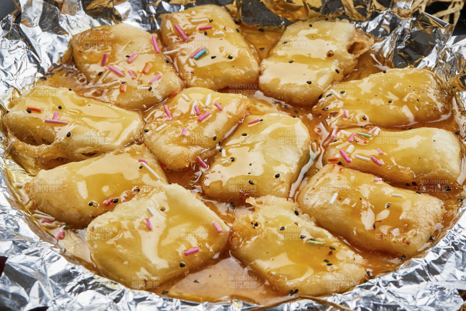 木托鐵板蜜汁奶豆腐切片