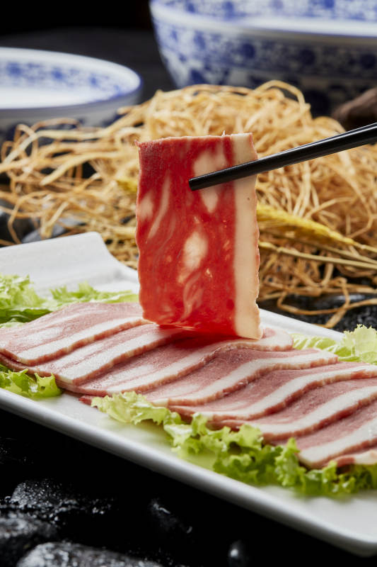 烤肉食材培根肉片
