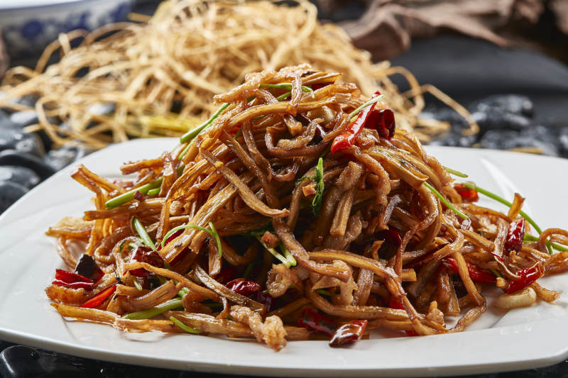 辣炒肉丝杏鲍菇