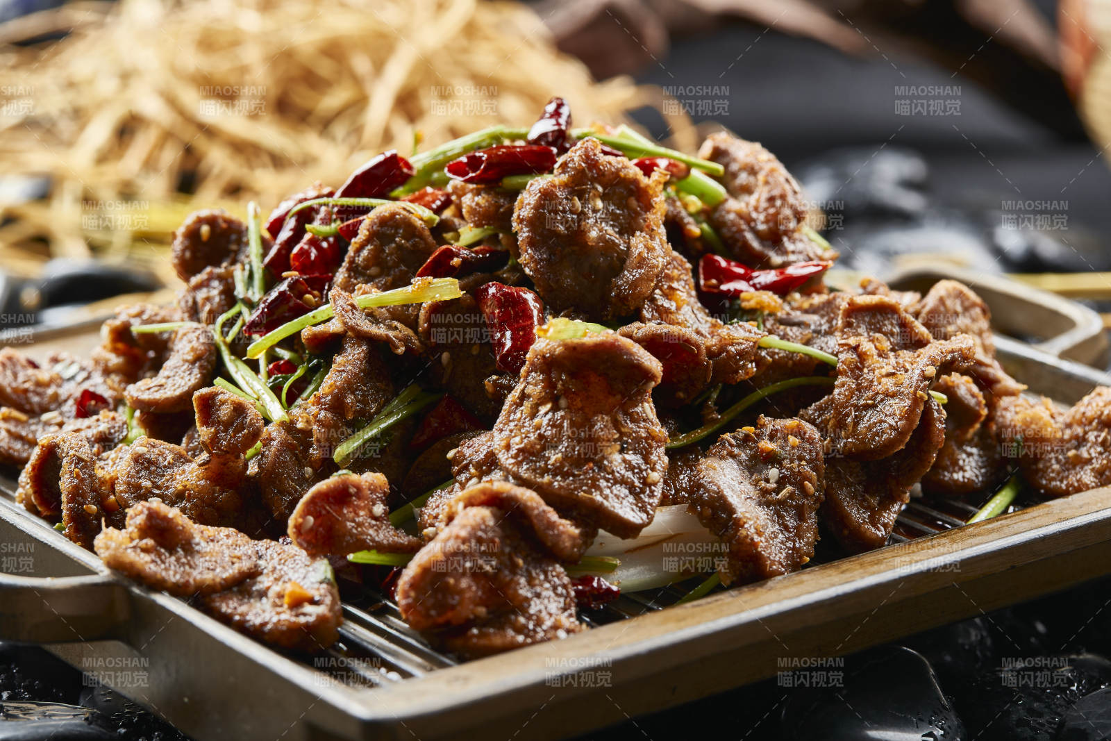 孜然辣椒铁板香煎小圆腰