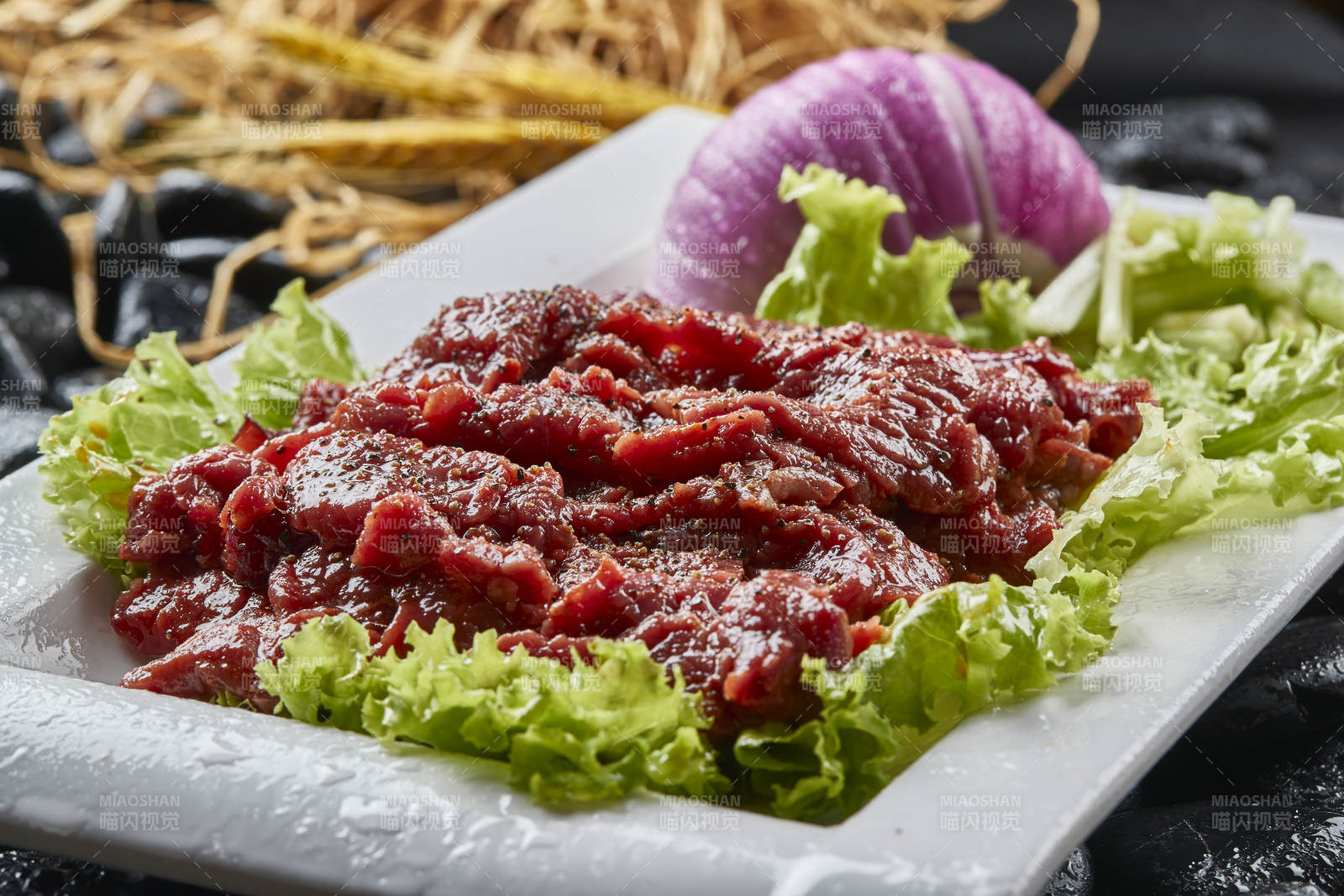 烤肉食材黑胡椒拌極品牛里脊肉