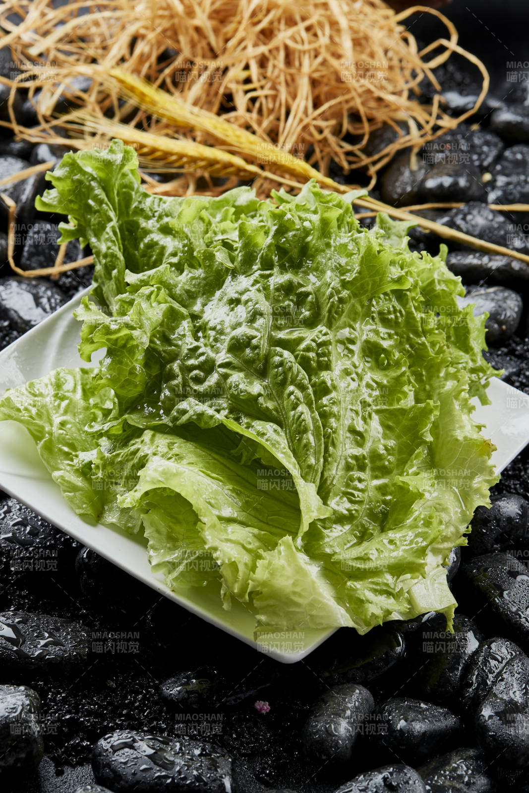 涮烤食材生菜葉