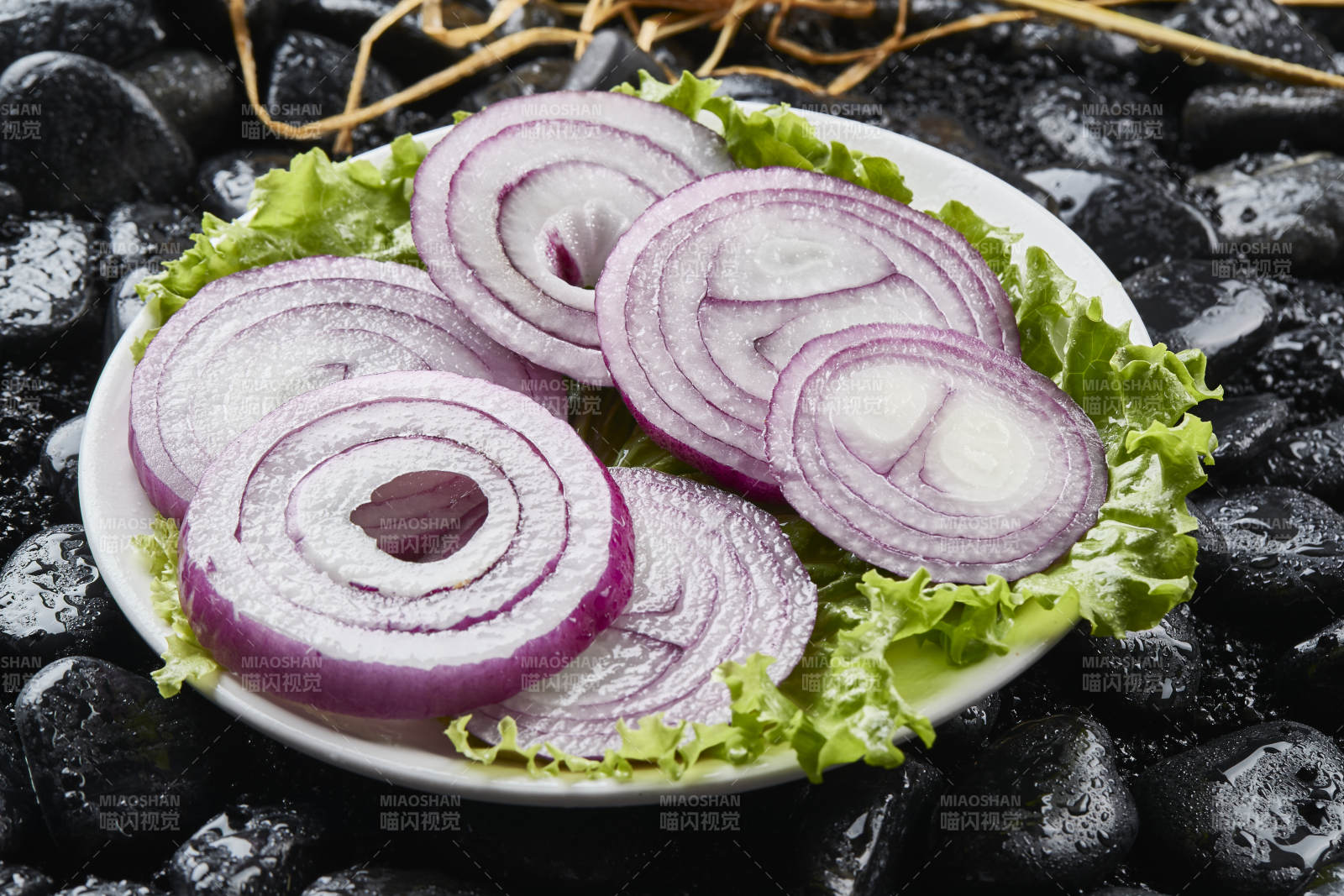 烤肉食材洋蔥切片