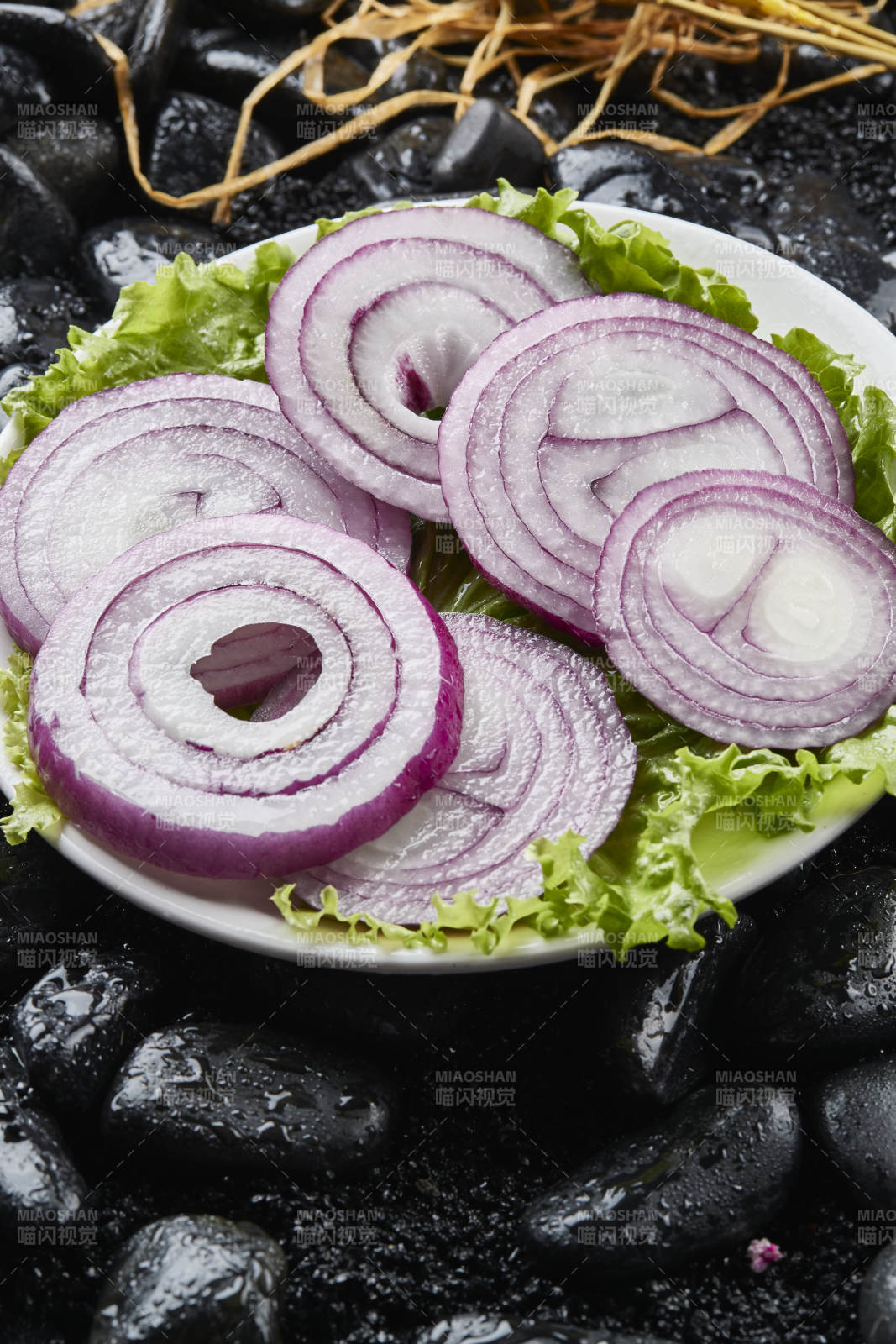 烤肉食材洋蔥切片