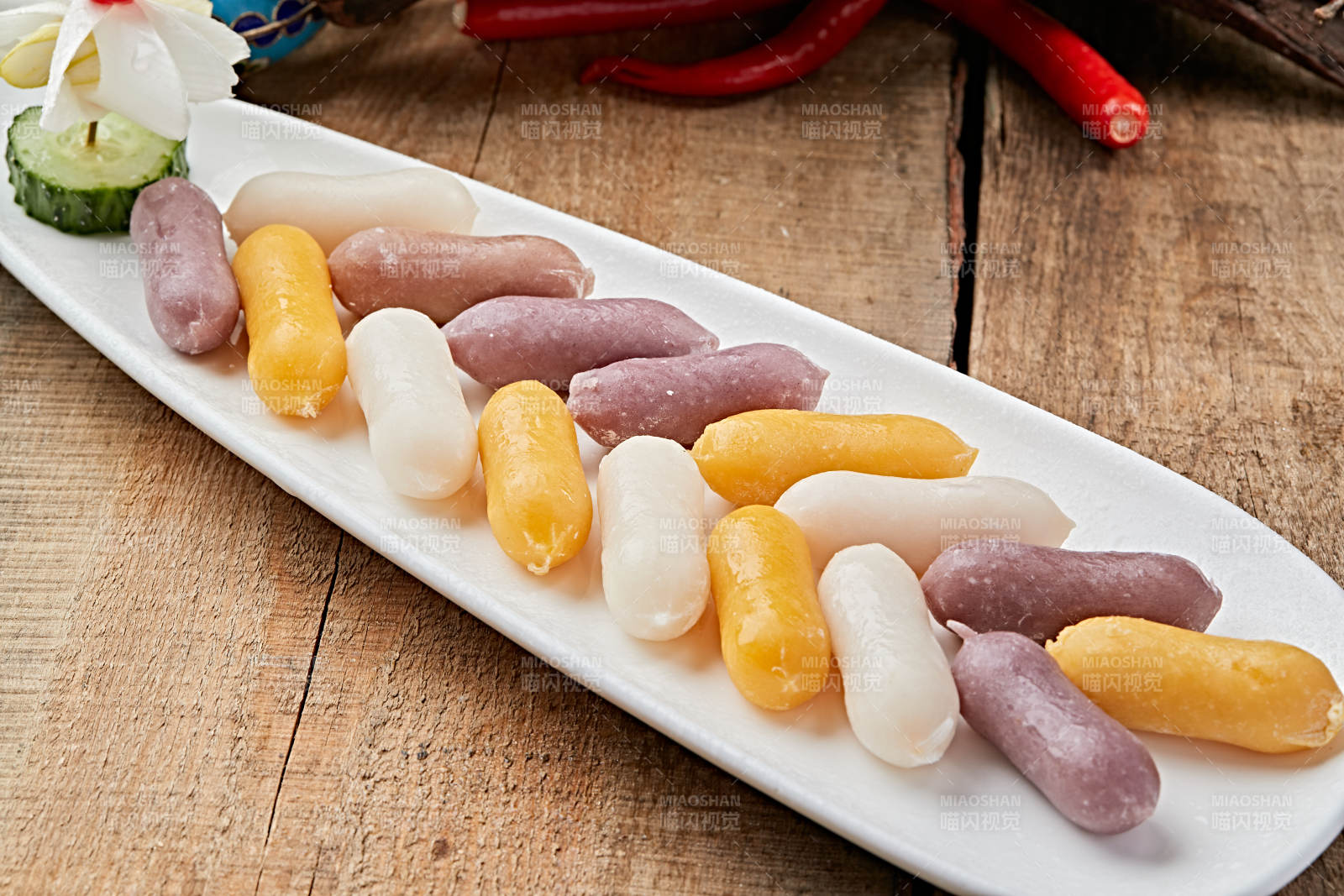 火鍋食材彩色韓式年糕條