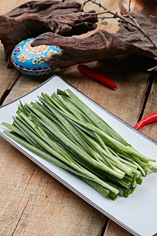 火锅涮肉食材鲜韭菜