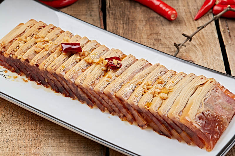 豆皮肘花猪皮冻