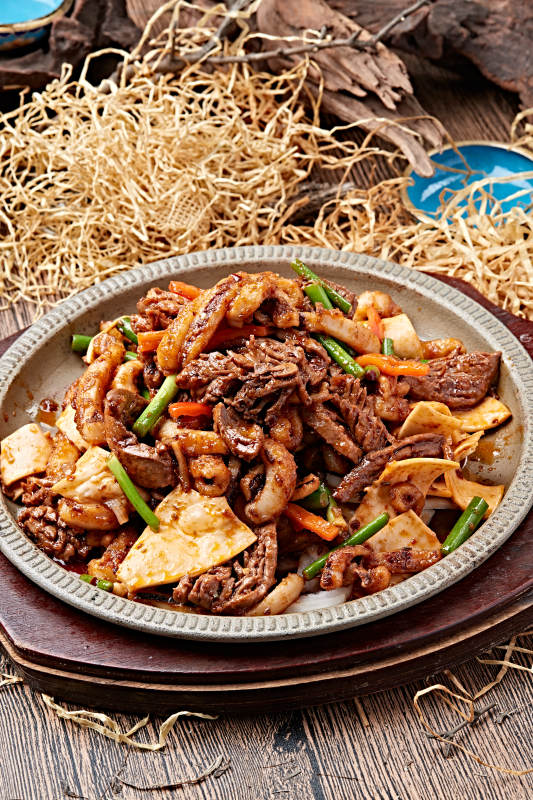 铁板酱爆鱿鱼腰花黄喉