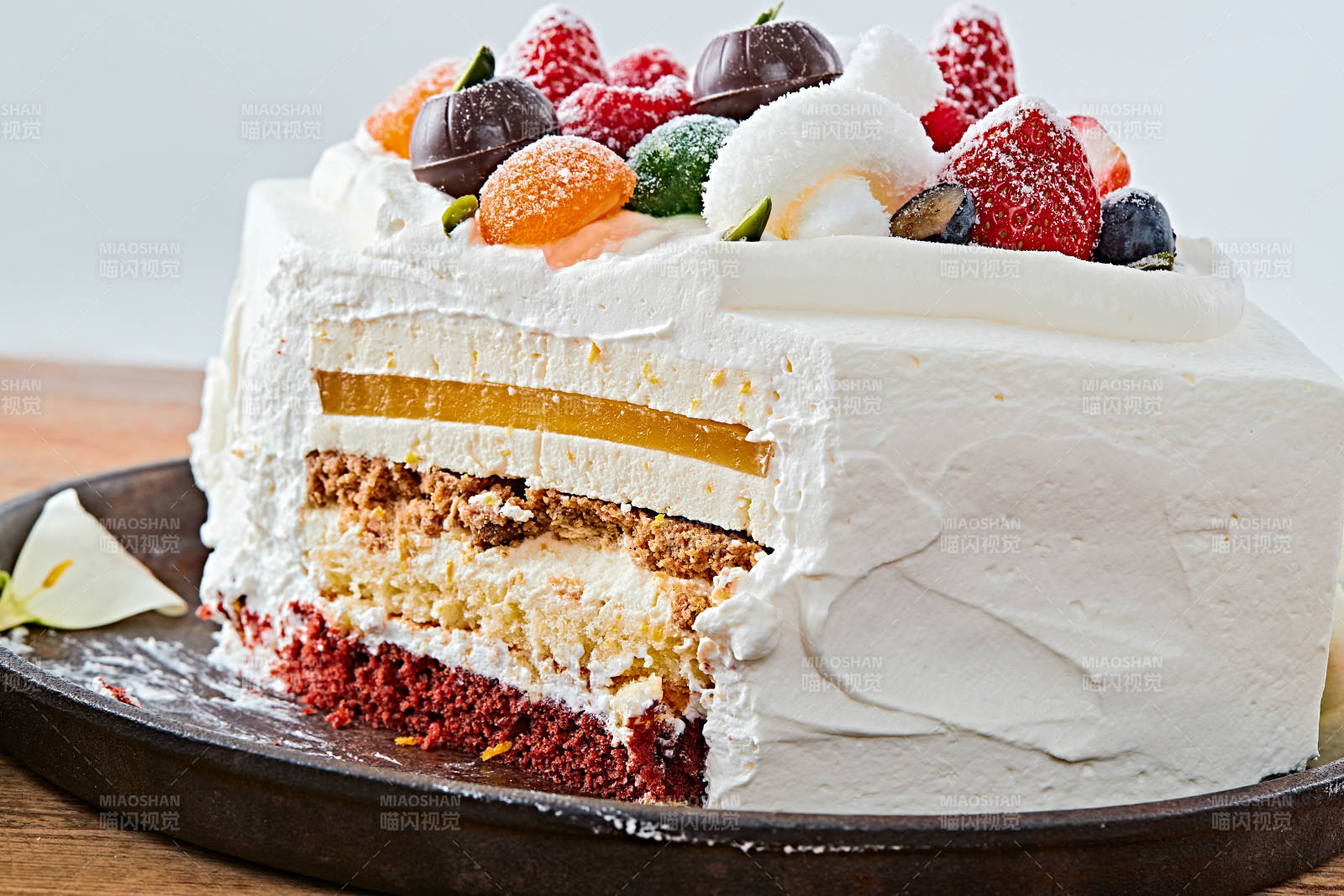 鮮水果奶油多層夾心蛋糕