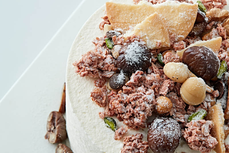 鲜奶油板栗坚果曲奇饼洛丽塔蛋糕