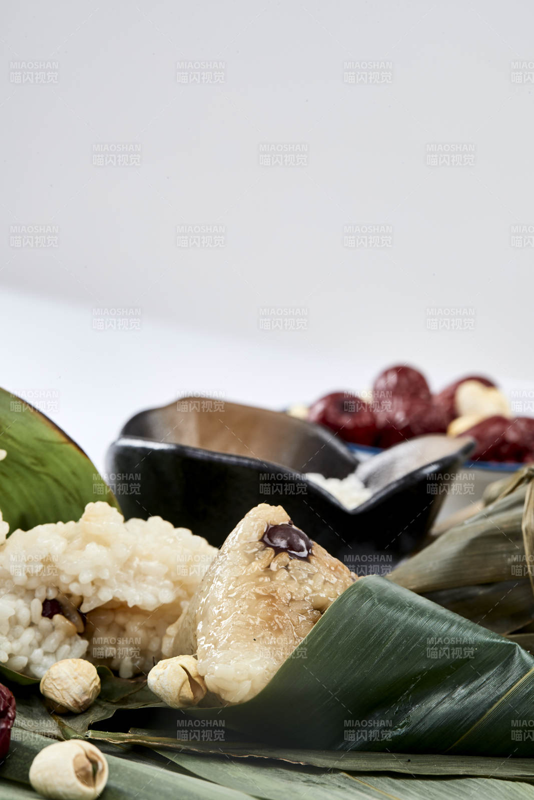 端午節的粽子和原材料