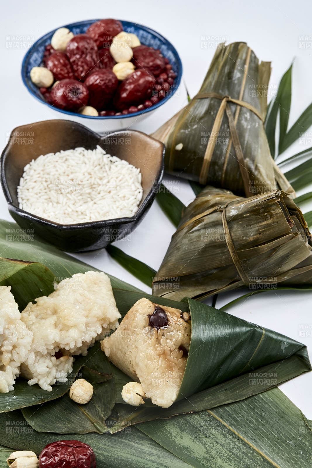 端午節(jié)的粽子和原材料