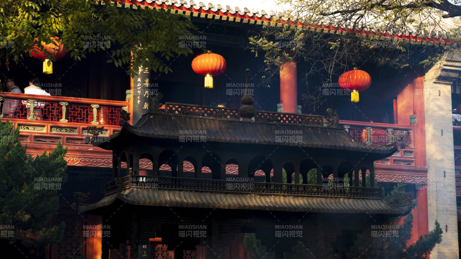 夕阳下的千年白云观