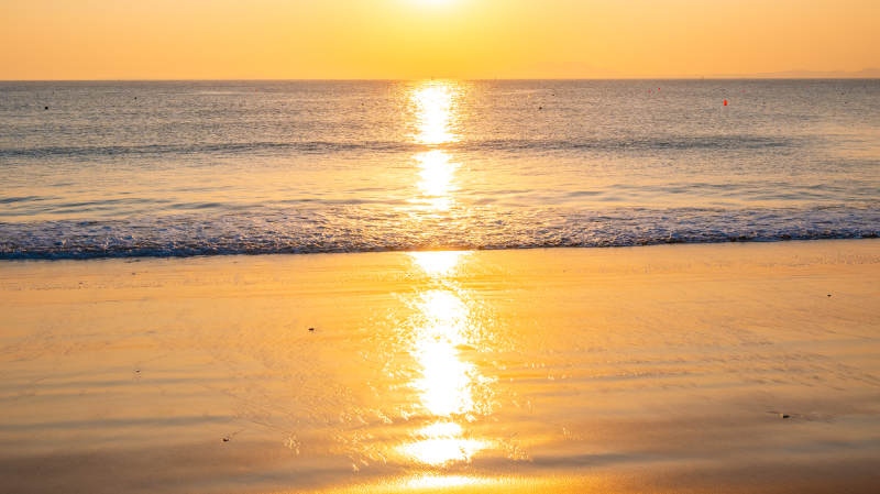 泉州金色沙滩日落