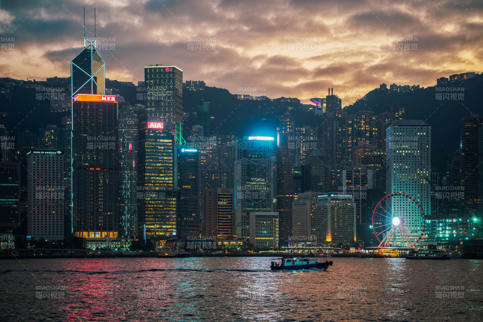 香港維多利亞港夜景