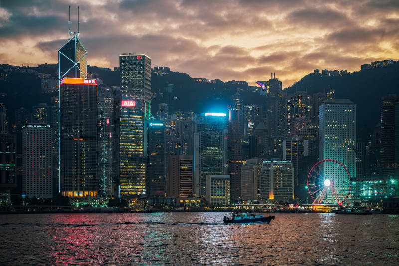 香港维多利亚港夜景