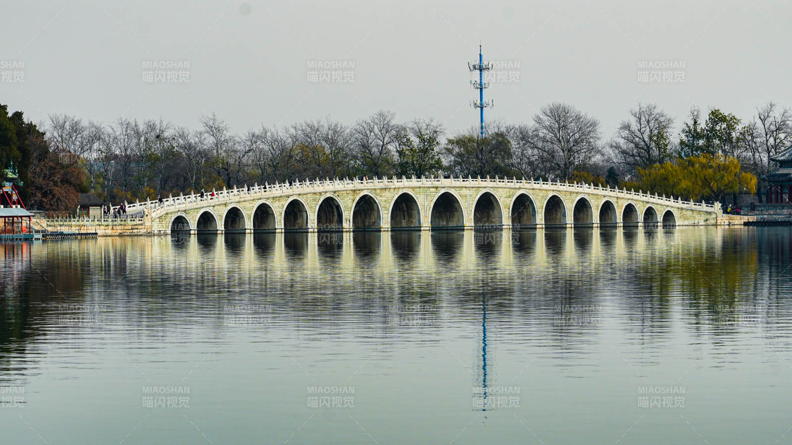 頤和園十七孔橋倒影