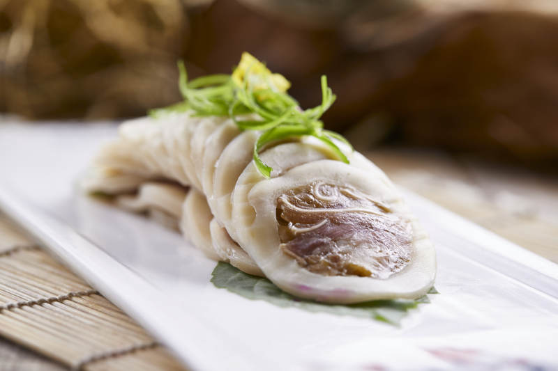 鱿鱼猪耳卷切片