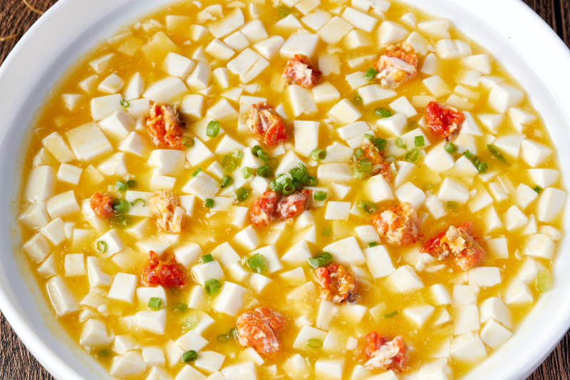 浓汤蟹黄焗豆腐