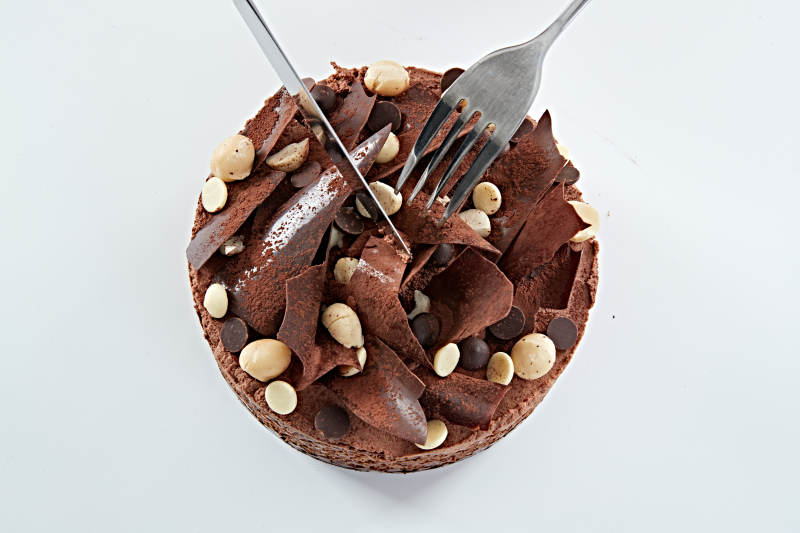 可可散粉黑森林堅果冰淇淋蛋糕