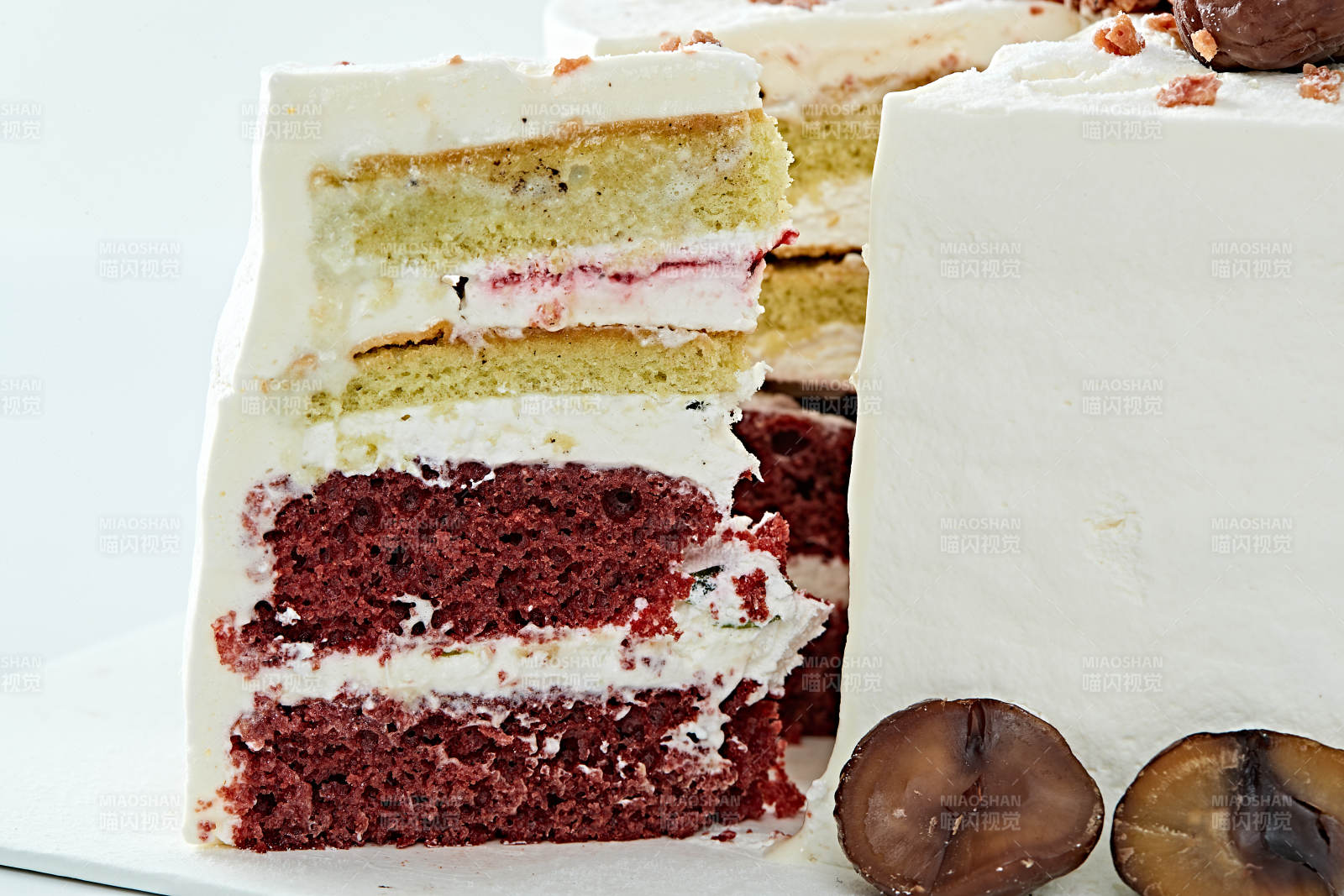 鲜奶油板栗坚果曲奇饼洛丽塔蛋糕