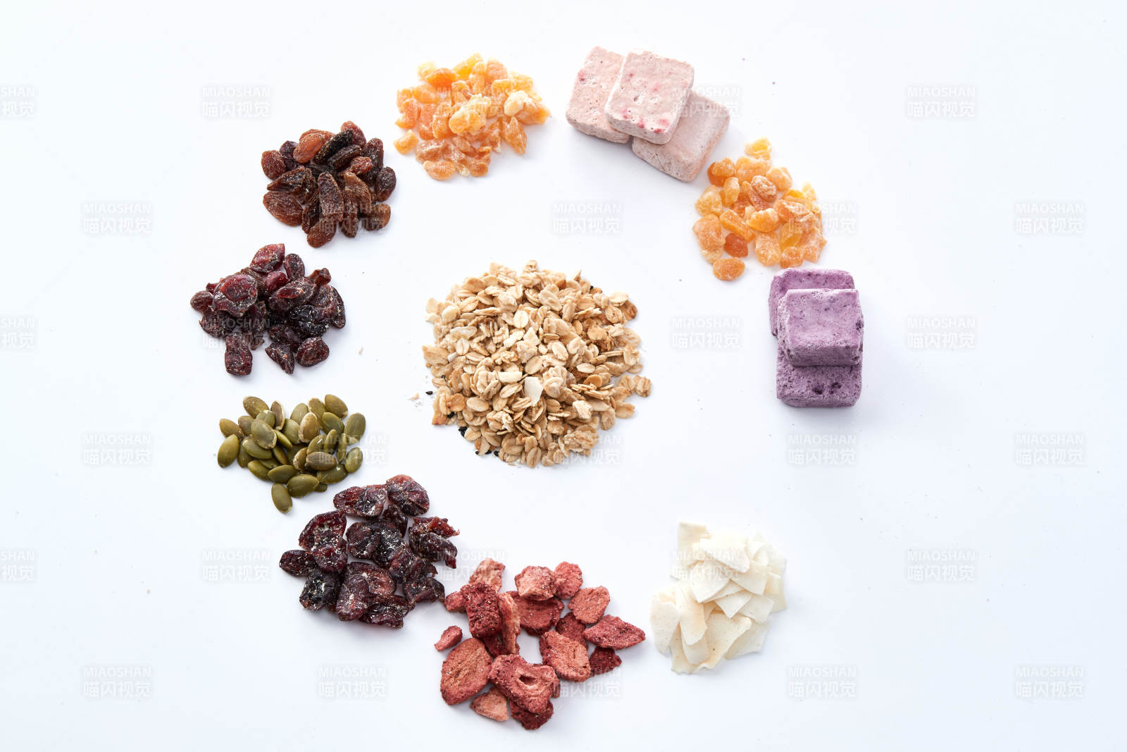 美味健康的營養早餐堅果混合烤燕麥