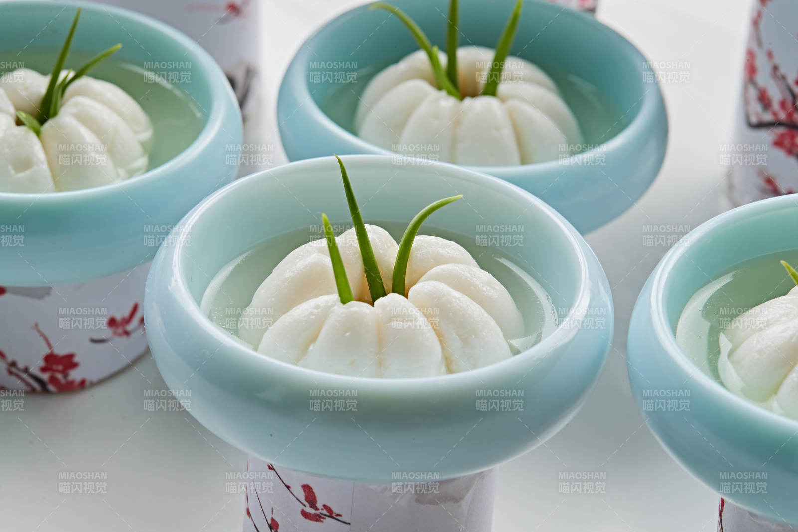 山竹造型的雞蓉魚糜