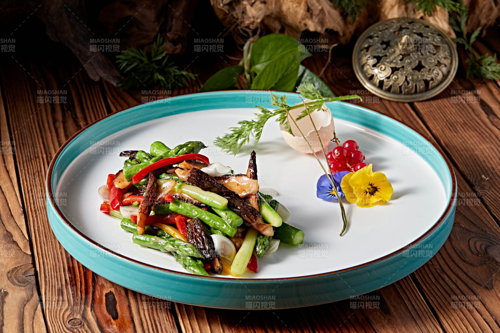 粵式經典小炒彩椒蘆筍羊肚菌