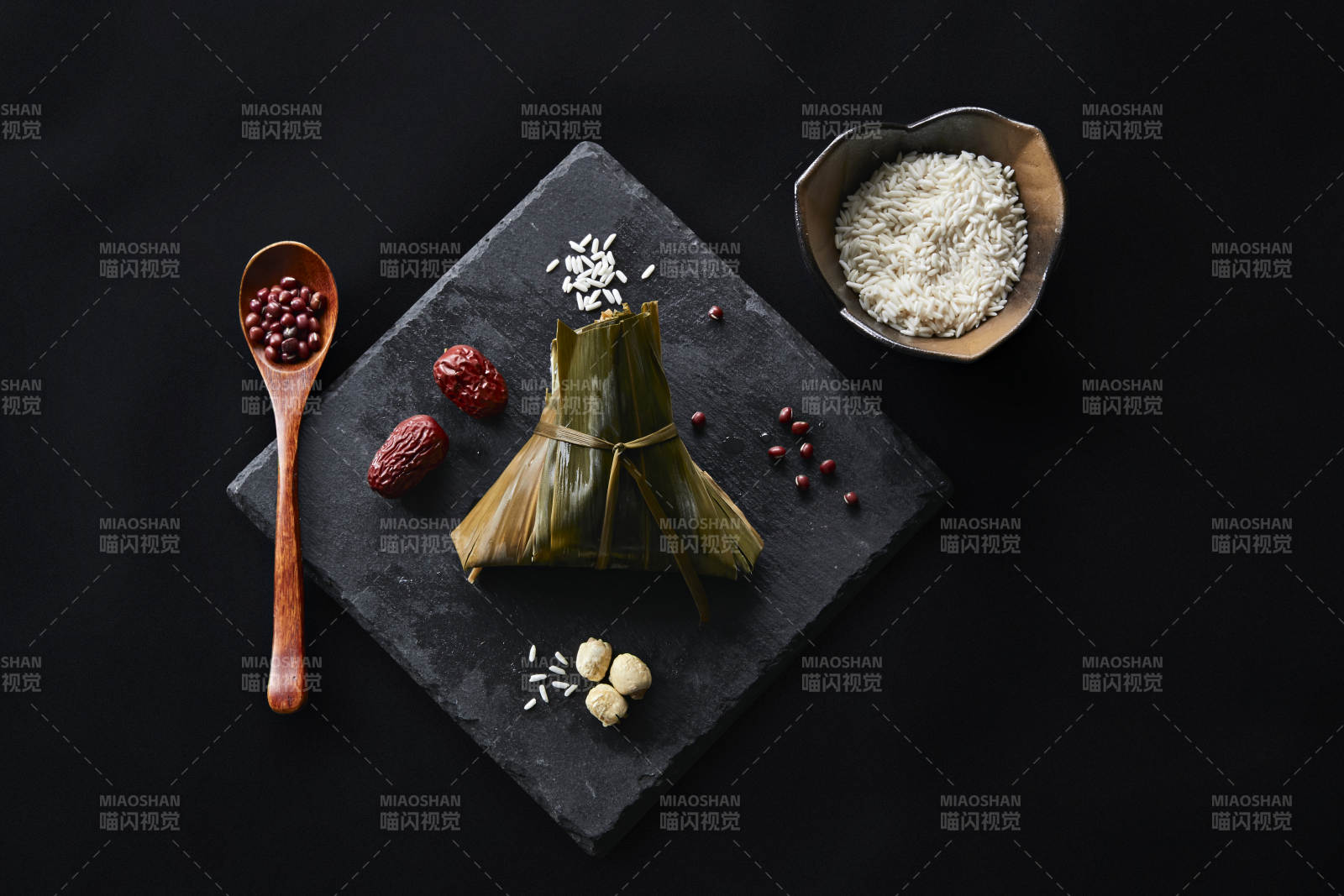 端午節的粽子和原材料