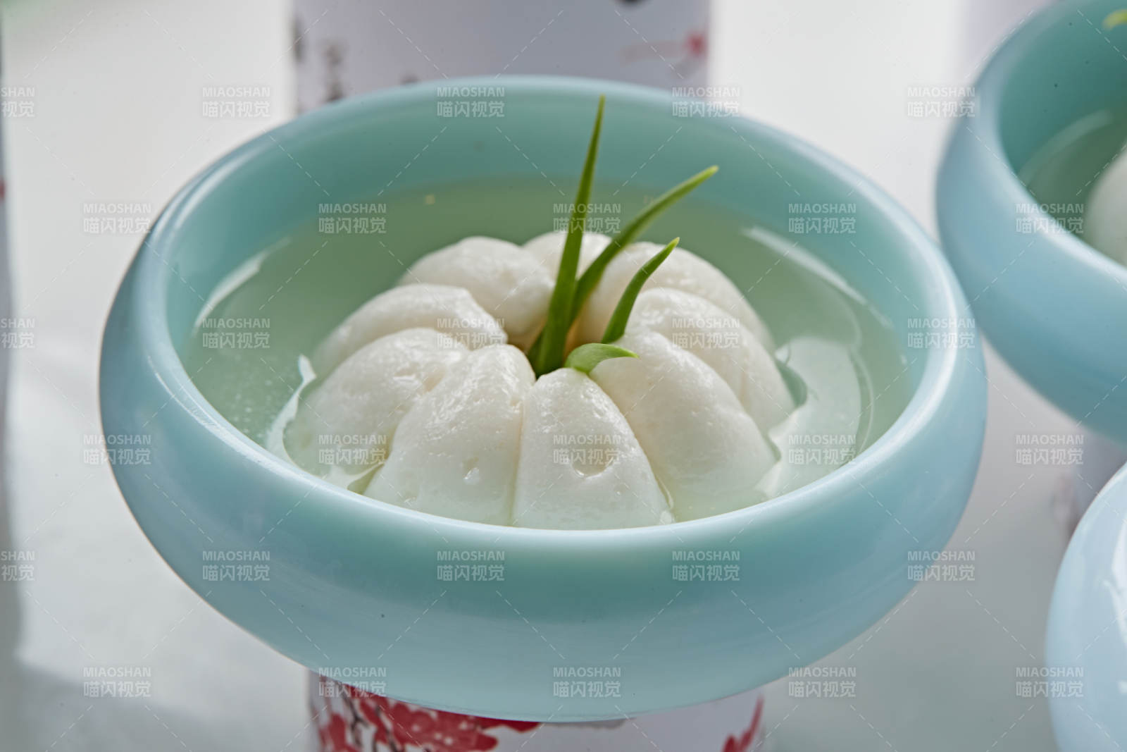 山竹造型的鸡蓉鱼糜