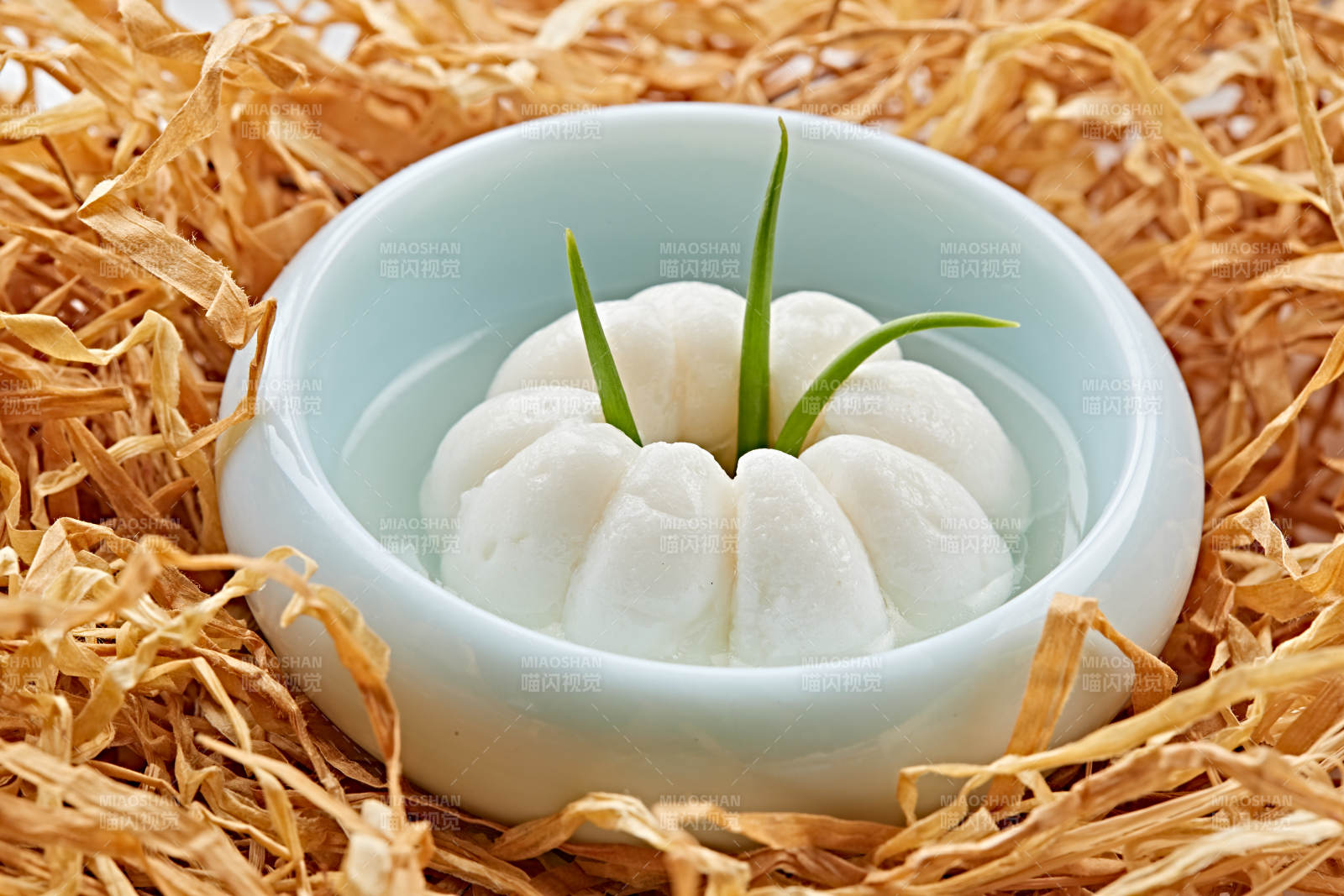 山竹造型的雞蓉魚糜