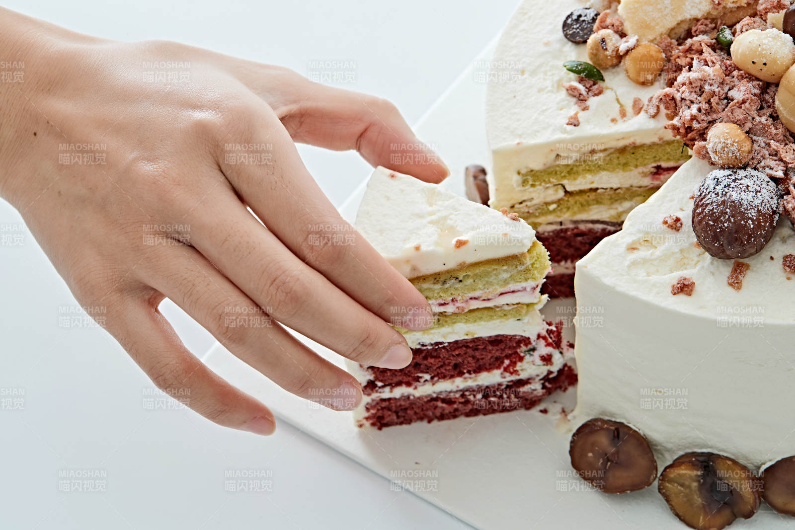 鲜奶油板栗坚果曲奇饼洛丽塔蛋糕