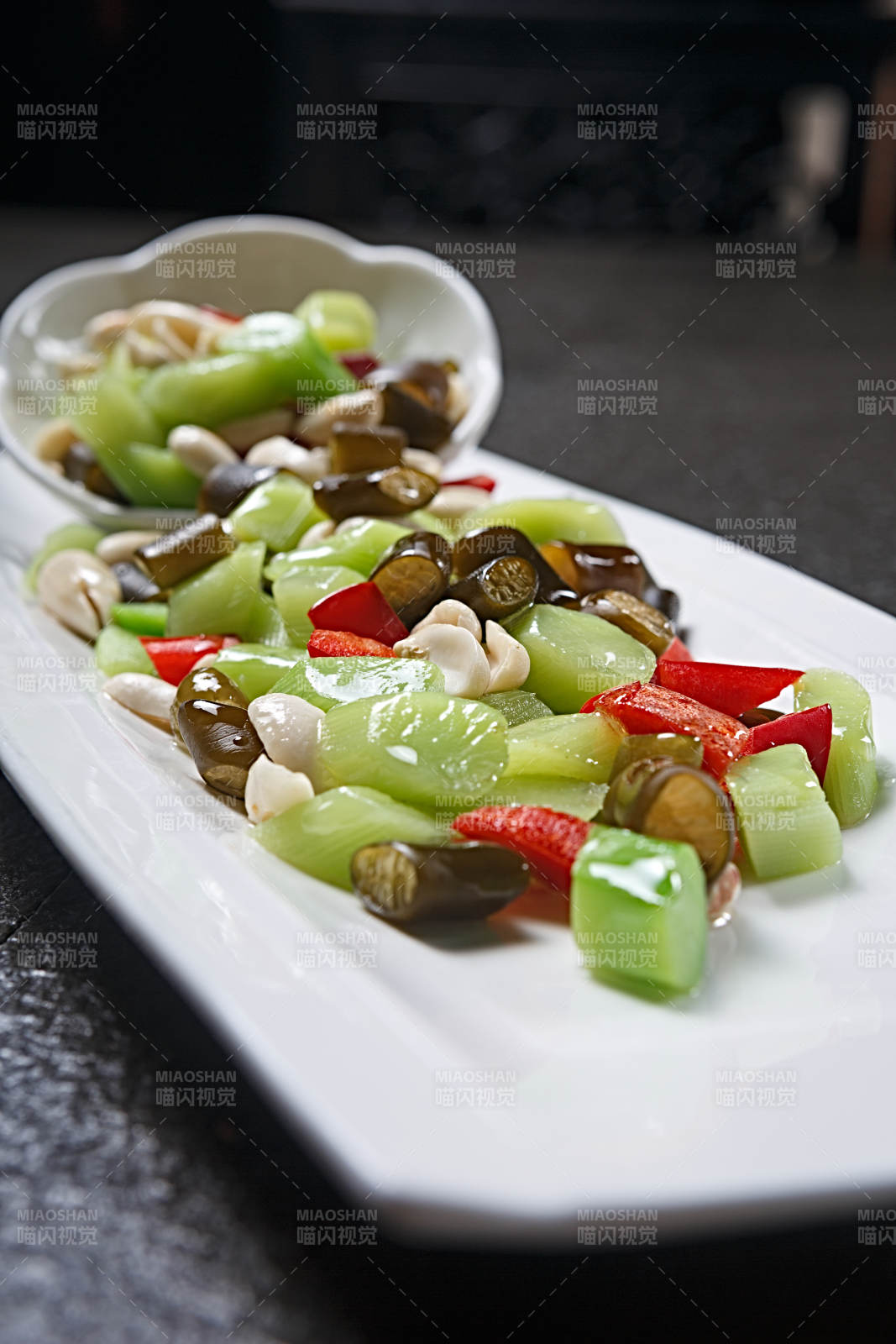 蘆筍彩椒山珍菌丁