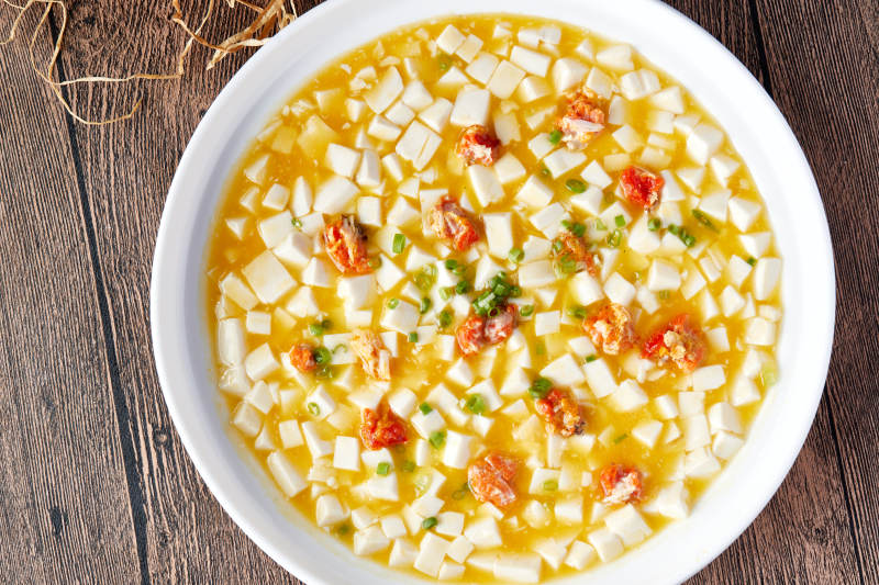 浓汤蟹黄焗豆腐