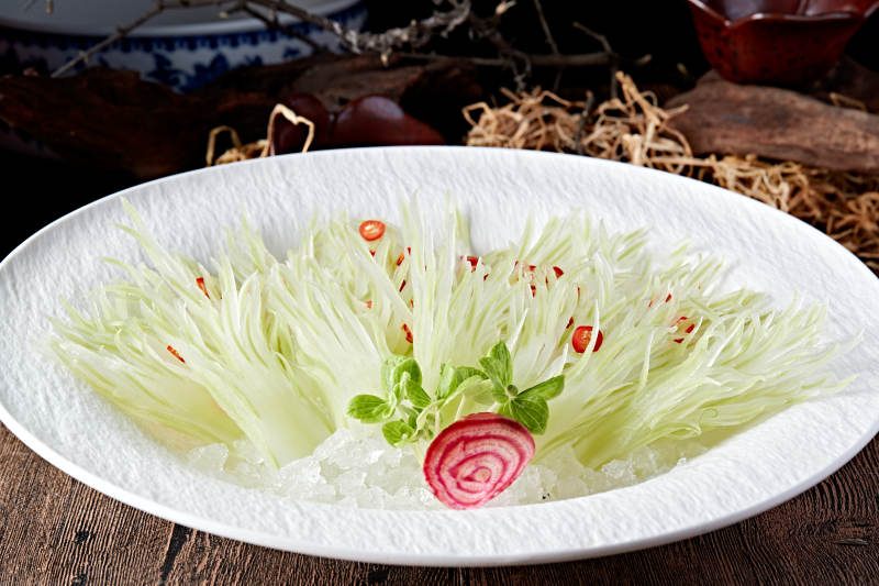 孔雀开屏西芹丝