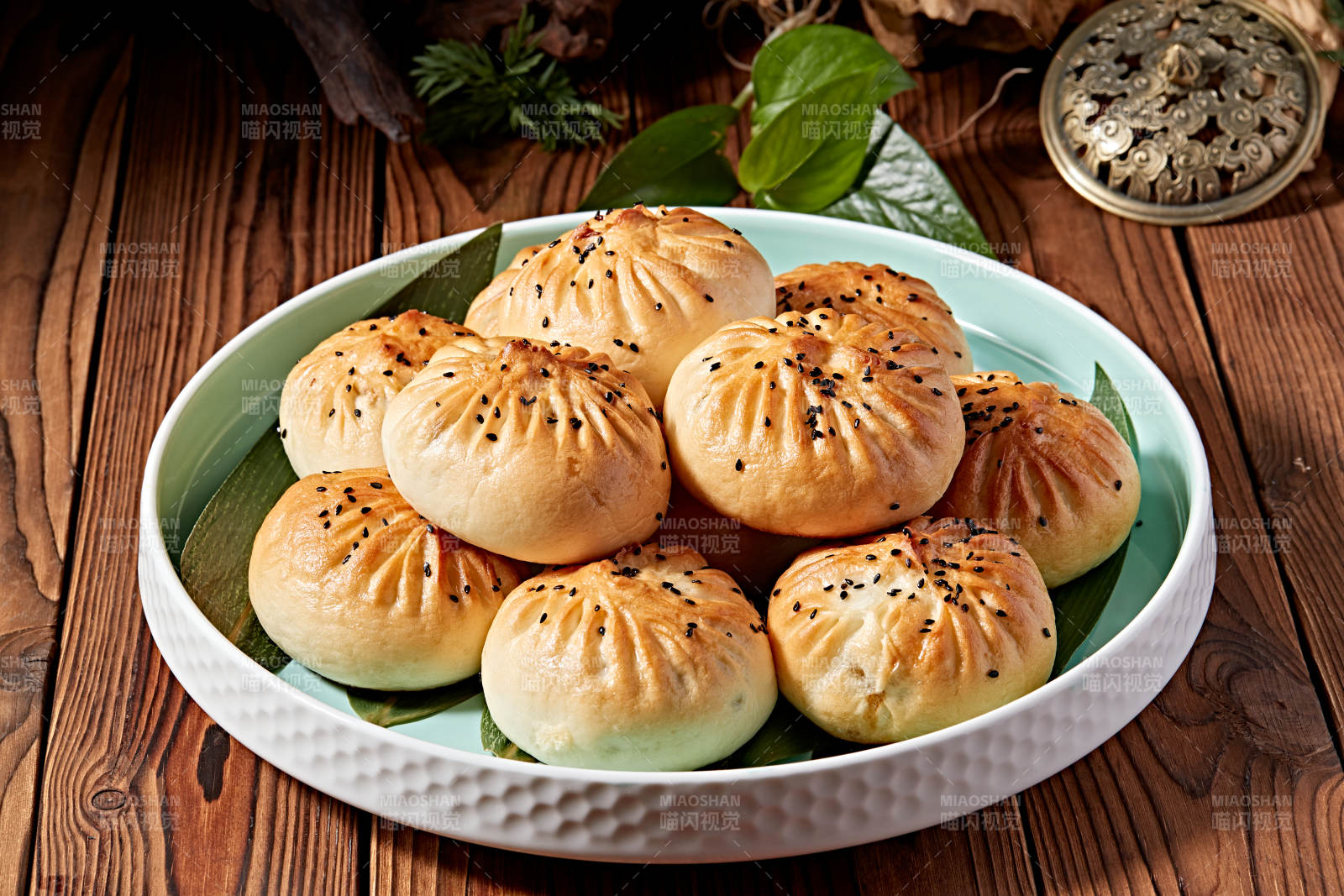 豆角醬羊肉餡烤包子