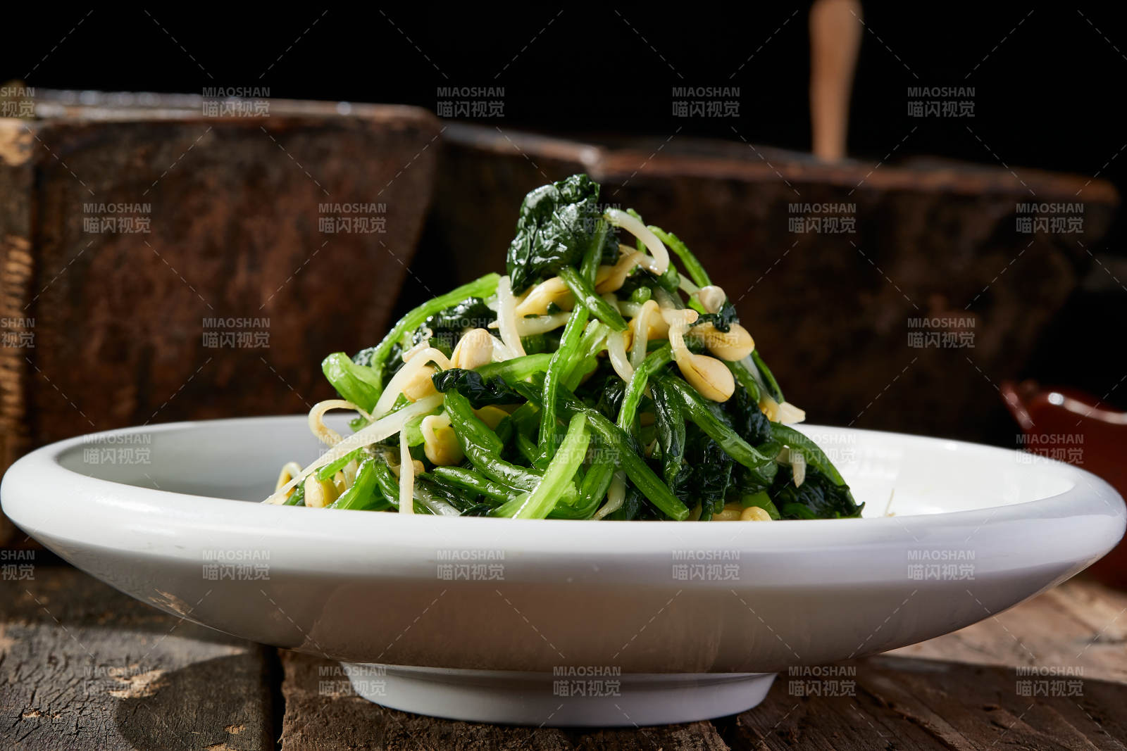 开胃小菜菠菜拌豆芽