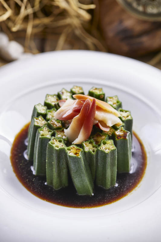 浇汁秋葵北极贝